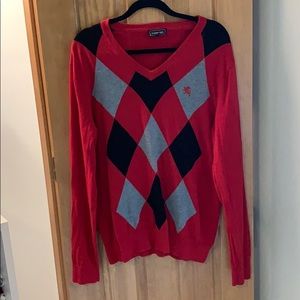 Express long sleeve argyle sweater